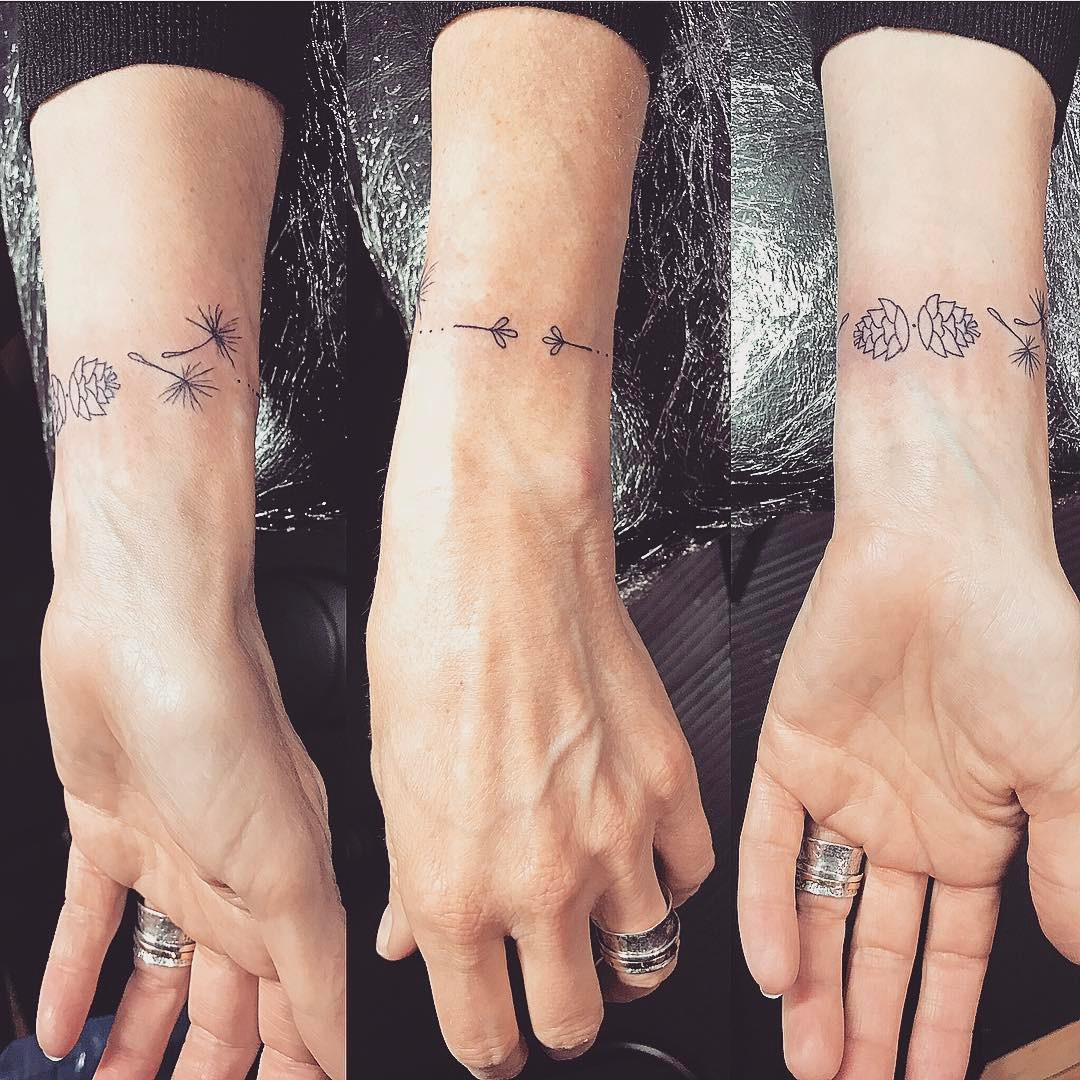 tatuaż bransoletka na rękę