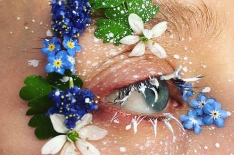 Kwiatowy makijaż oczu