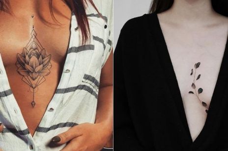 Tatuaże między piersiami