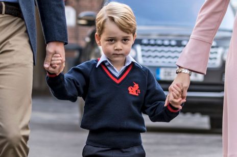 Książę George pierwszy dzień szkoły