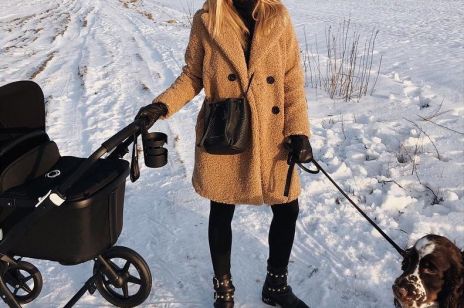 Kasia Tusk na pierwszym spacerze z dzieckiem