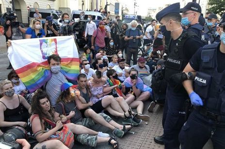 Protest aktywistów LGBT
