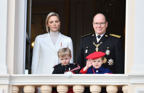 Księżna Monako z rodziną