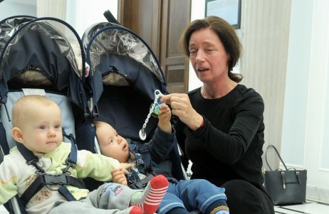 Barbara Sienkiewicz z dziećmi