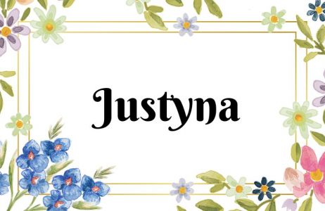 Kartka z kalendarza Justyna