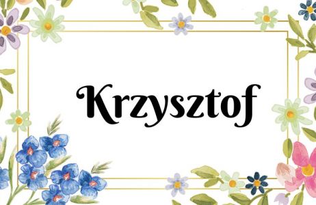 Kartka z kalendarza Krzysztof