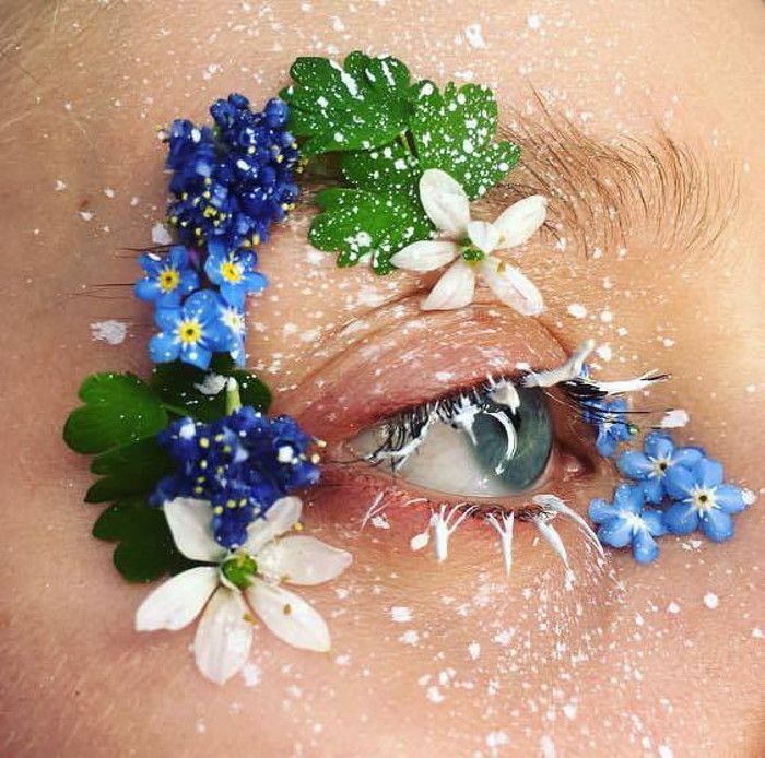 Kwiatowy makijaż oczu