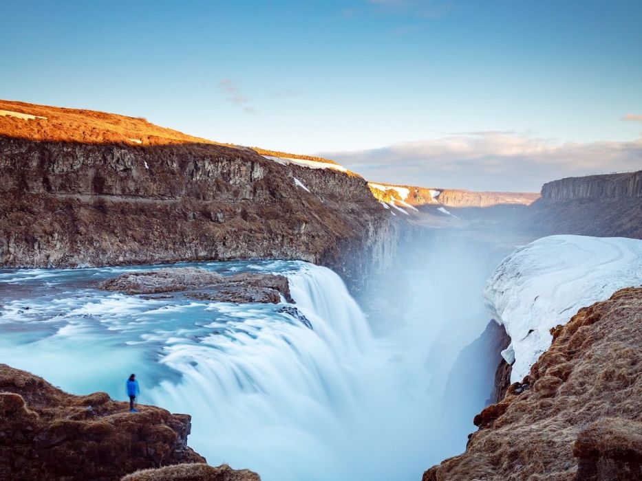 Wodospady Gullfoss i Goldern Circle na Islandii