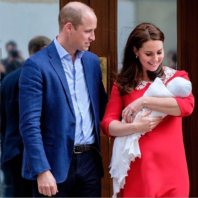 Kate Middleton i książę William z synem Ludwikiem
