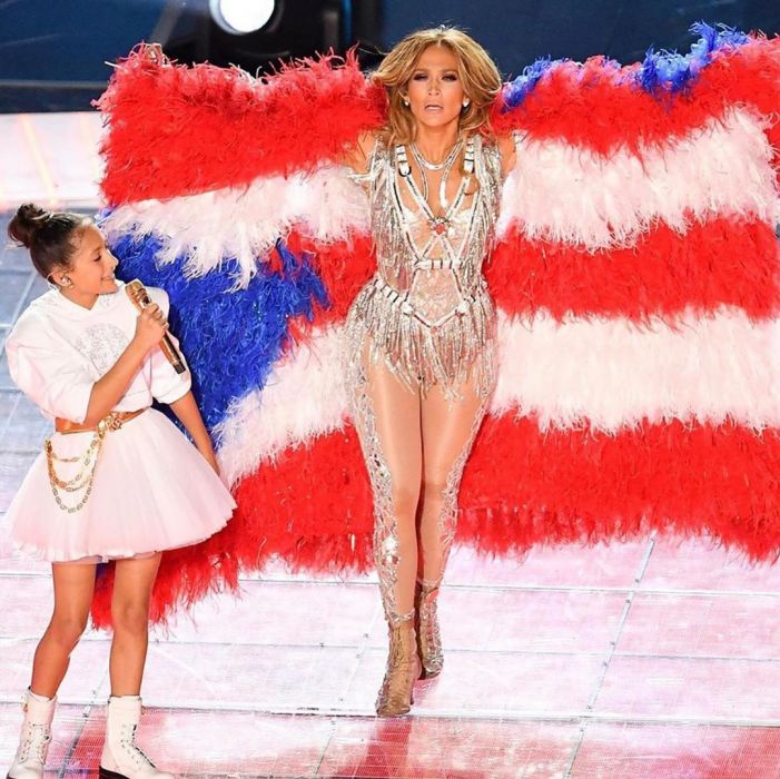 Jennifer Lopez z córką na Super Bowl 2020