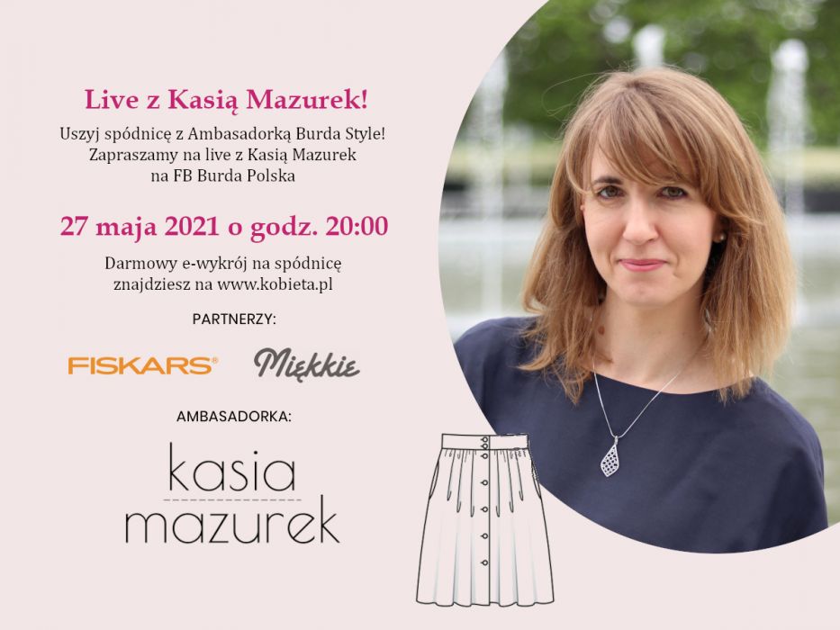 Jak uszyć spódnicę krok po kroku - live z Kasią Mazurek