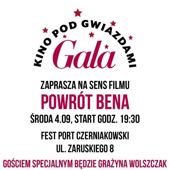 GALA Kino Pod Gwiazdami - 4 września 2019