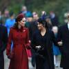 Meghan Markle i Kate Middleton z rodziną królewską na świątecznej mszy