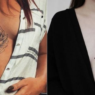 Tatuaże między piersiami