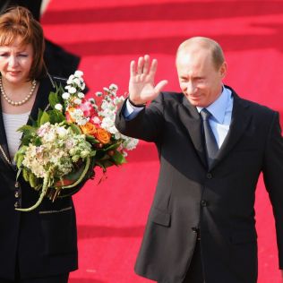 Władimir Putin i jego żona Ludmiła Aleksandrowna