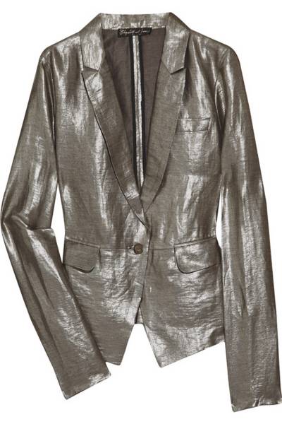 Emery-metallic-linen-blend-blazer-by-Elizabeth-and-James-from-front-detail-view