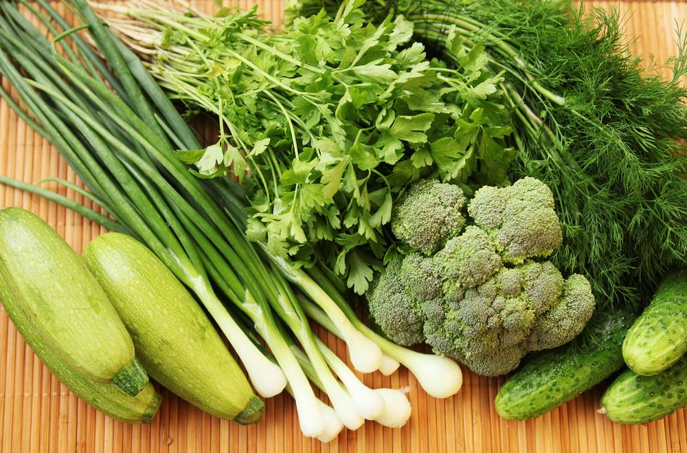 Zielone warzywa i owoce 