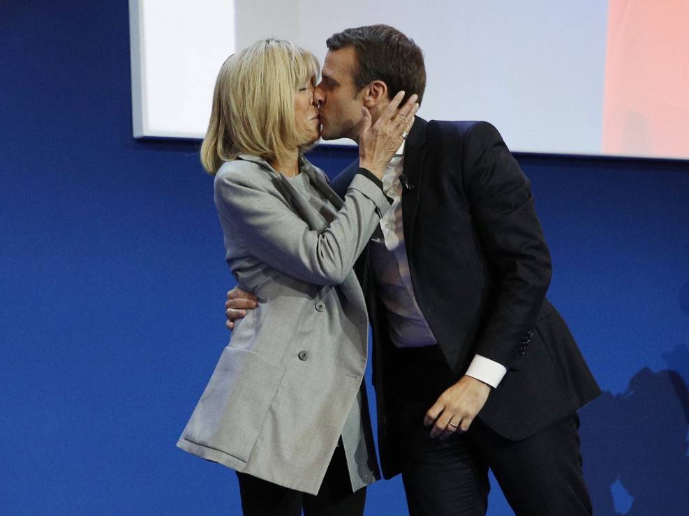 Brigitte Macron z mężem