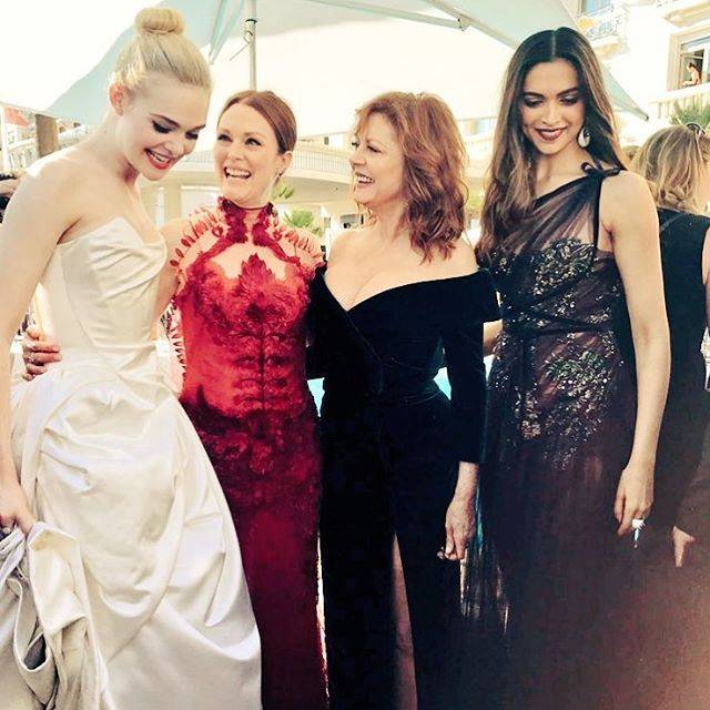 Elle Fanning, Julianne Moore, Susan Sarandon i Deepika Padukone w Cannes 2017