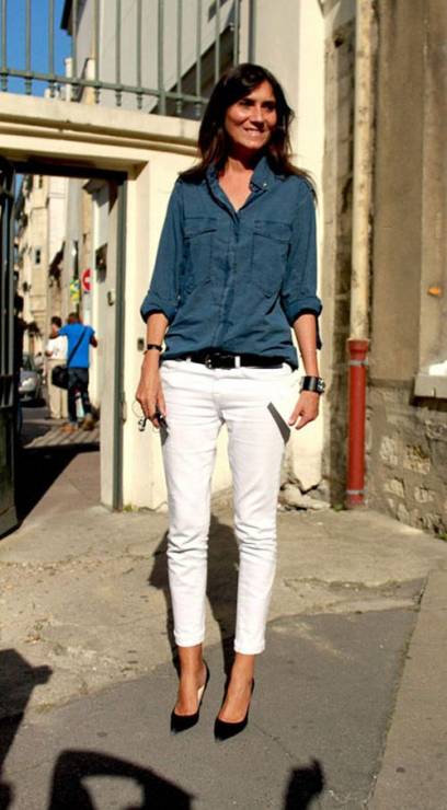 Białe jeansy jak je nosić?