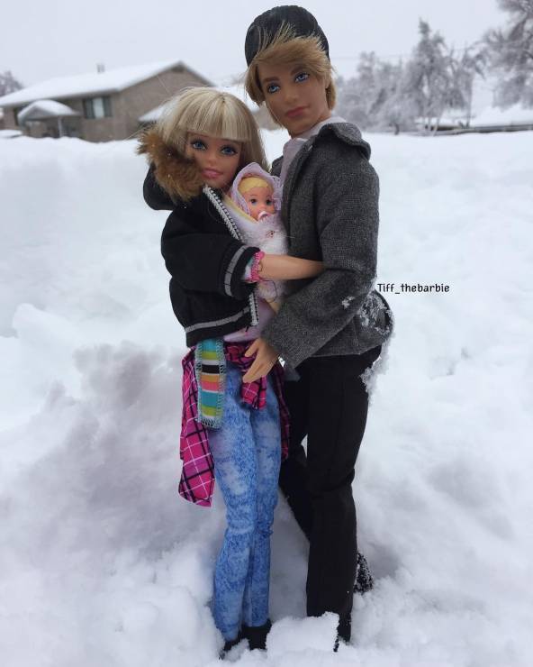 Barbie i Ken z dzieckiem