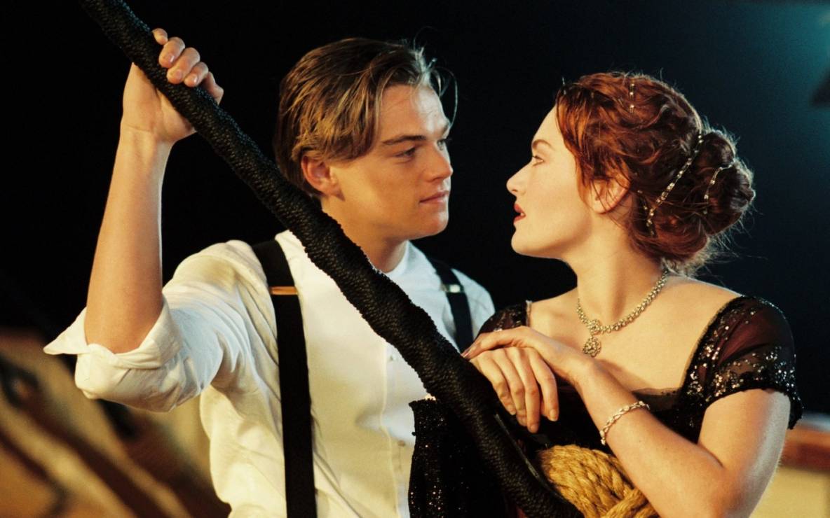 Leonardo Dicaprio z Kate Winslet "Titanic"