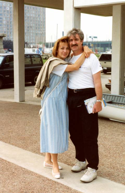Irena Jarocka z mężem Michałem, Niagara Falls, rok 1992