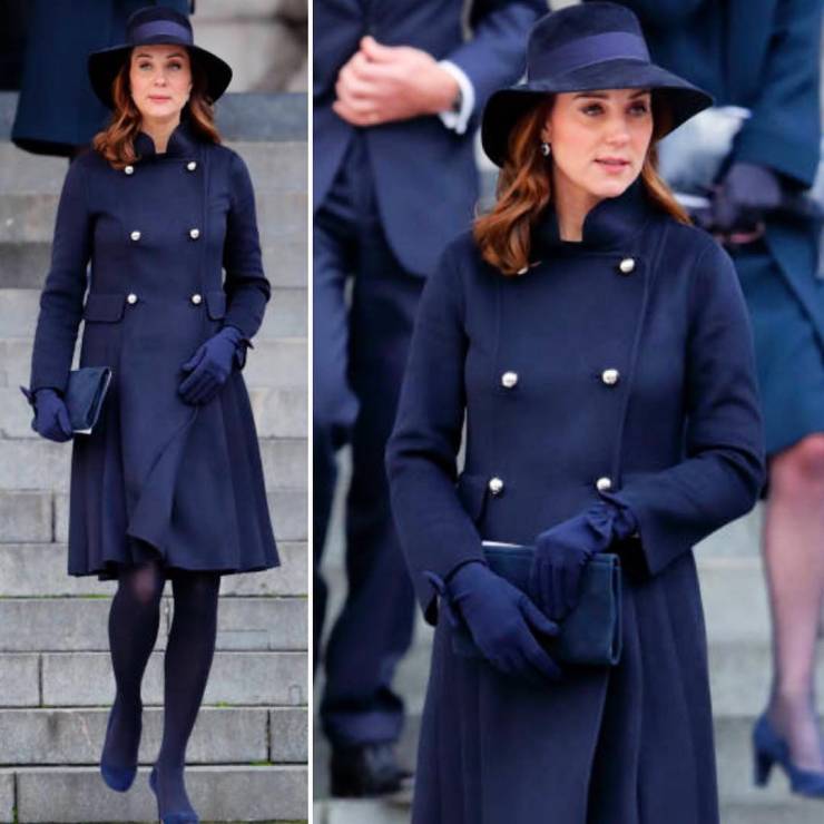 Kate Middleton w płaszczu Carolina Herrera