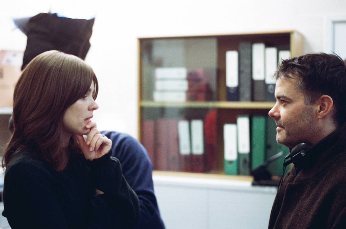 Rachel McAdams i Sebastián Lelio na planie filmu "Nieposłuszne"