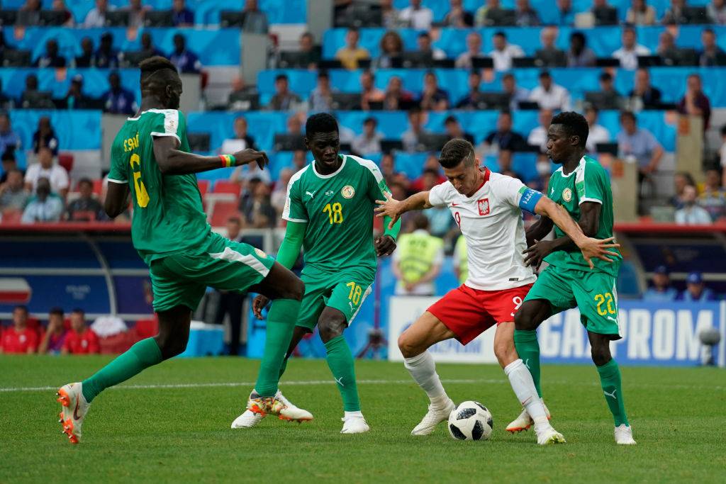 Robert Lewandowski w meczu z Senegalem