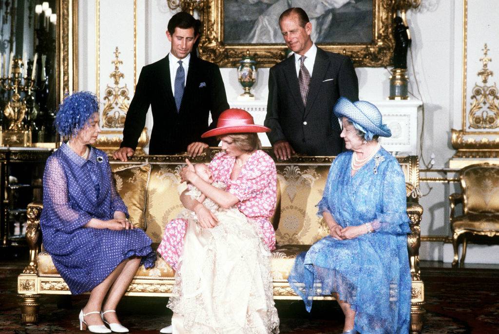 Księżna Diana, królowa Elżbieta i królowa matka