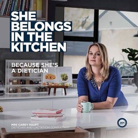 "Jej miejsce jest w kuchni. Bo jest dietetyczką"