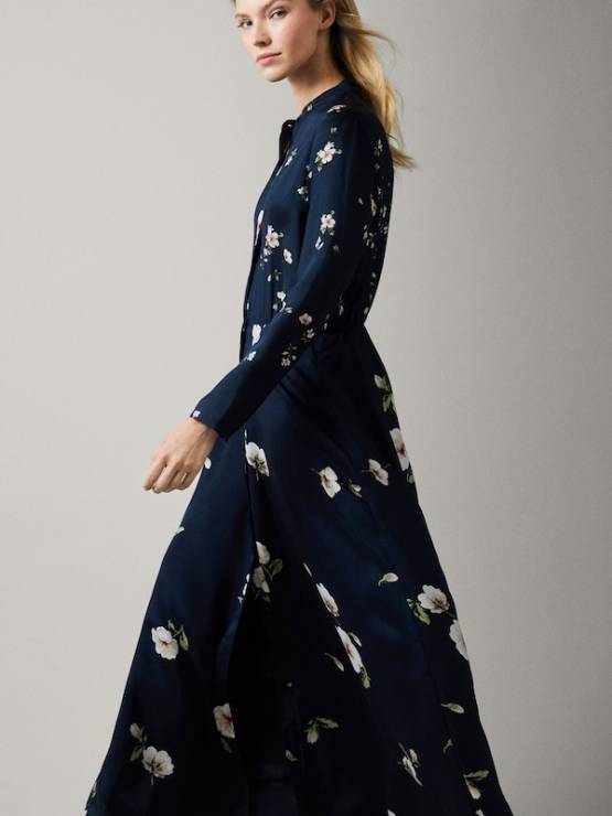 Massimo Dutti, sukienka w kwiatowy deseń, 449 zł