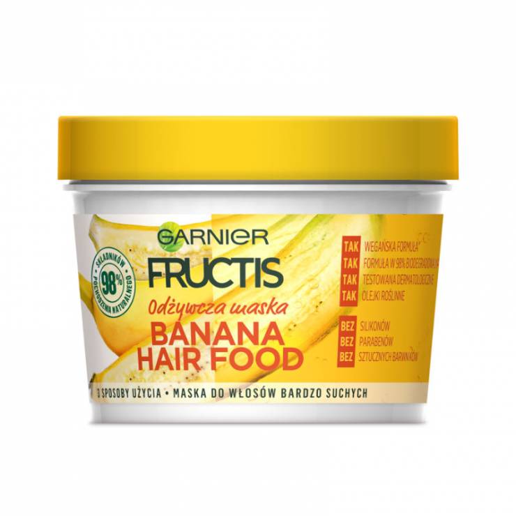 Odżywcza maska do włosów Garnier Fructis Hair Food Banan