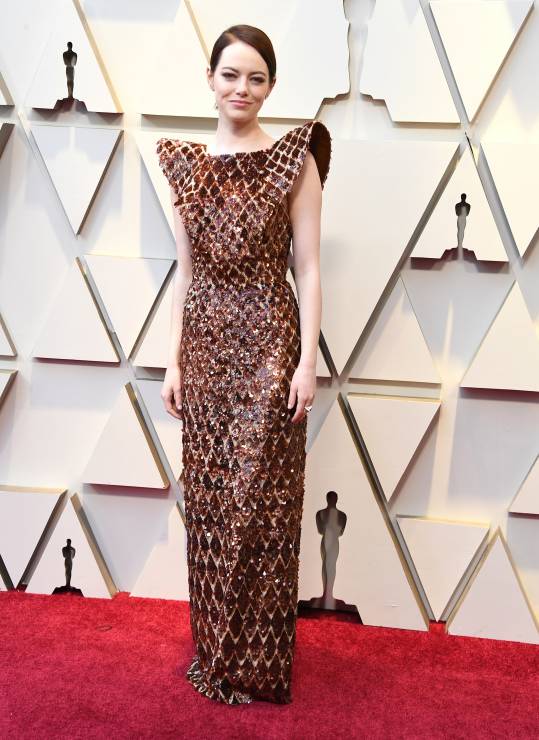 Oscary 2019 - Emma Stone w sukience Louis Vuitton