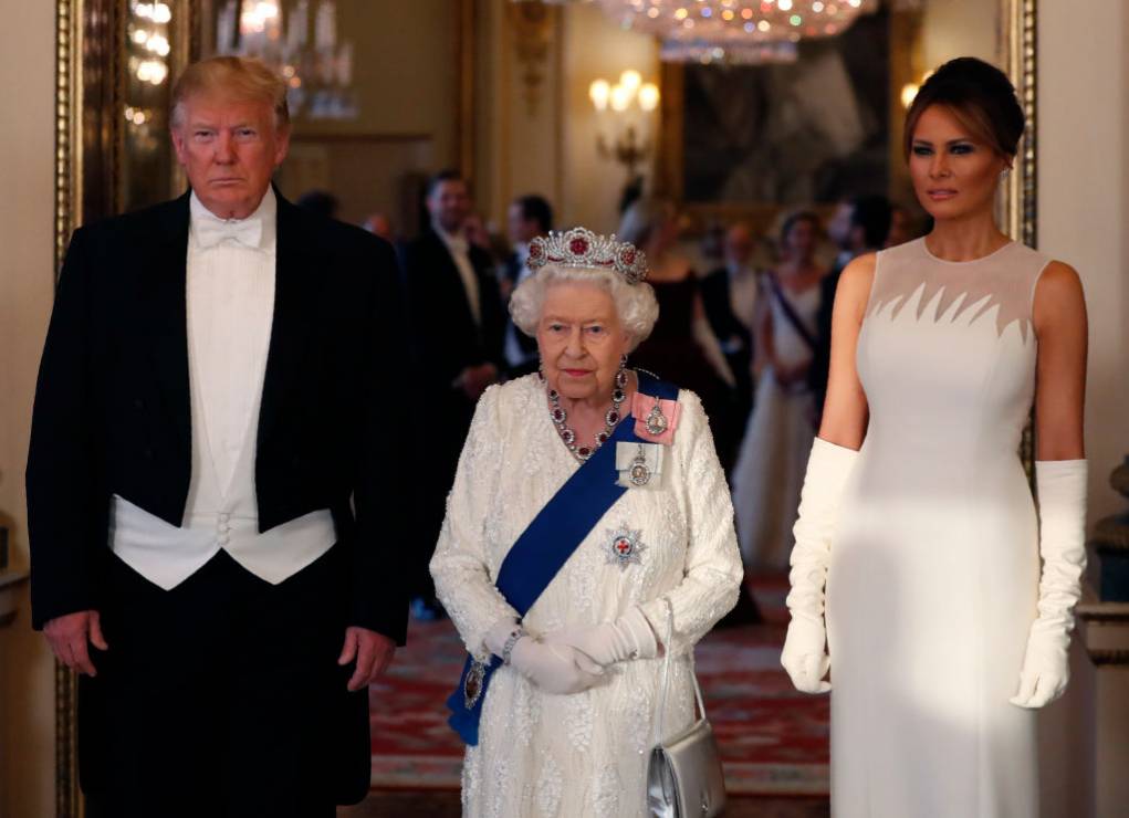 Melania Trump, Królowa Elżbieta II i Donald Trump