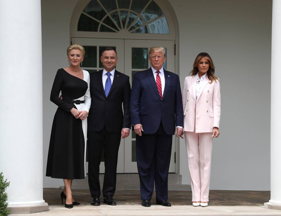 Agata Duda Melania Trump sukienka jak wyglądała żona prezydenta