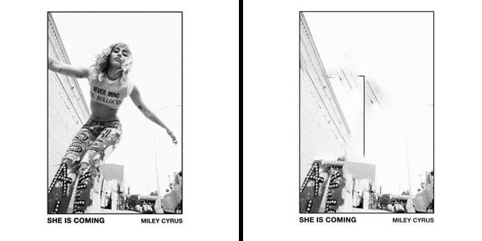 Miley Cyrus - She is coming: Platforma muzyczna usunęła wszystkie wizerunki kobiet artystek