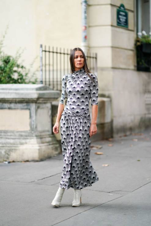 Sukienka we wzory vintage: moda trendy wiosna 2020