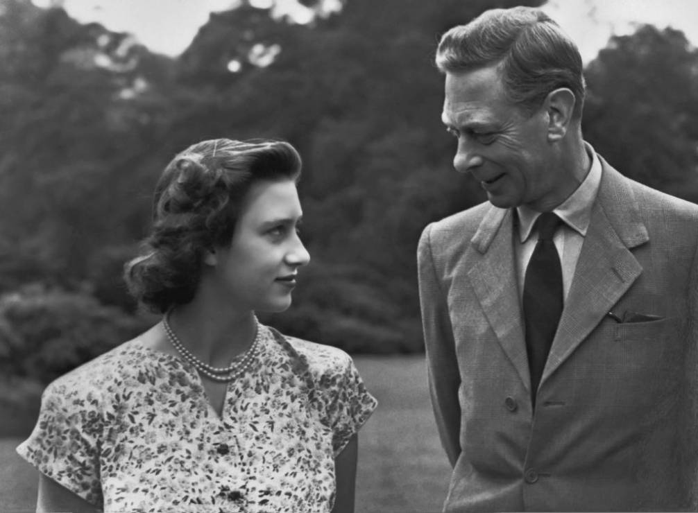 Księżniczka Małgorzata Windsor i król Jerzy