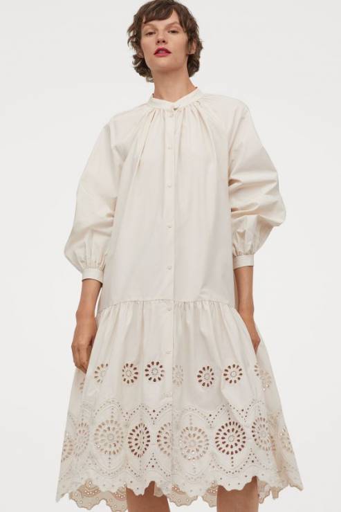 H&M sukienka ażurowa na lato
