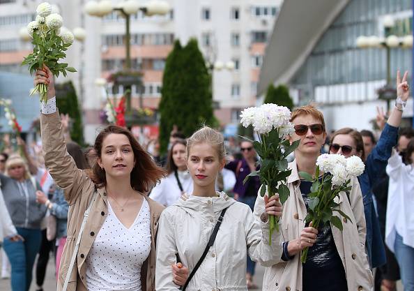 Kobiecy protest na Białorusi