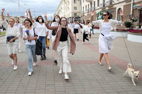 Kobiecy protest na Białorusi