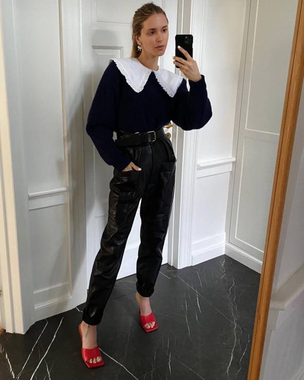 Najmodniejszy trend sezonu na Instagramie - bluzka z kołnierzykiem w stylu vintage a'la księżna Diana