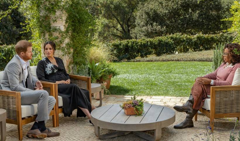 Meghan Markle i książę Harry rozmawiają z Oprah Winfrey