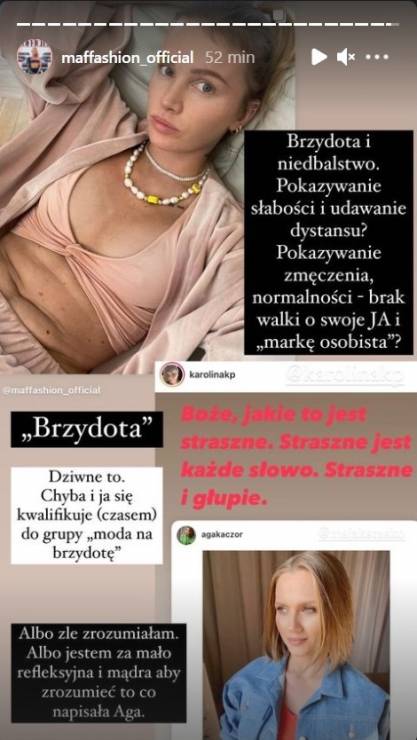 Maffashion krytykuje wpis Agnieszki Kaczorowskiej o "modzie na brzydotę"
