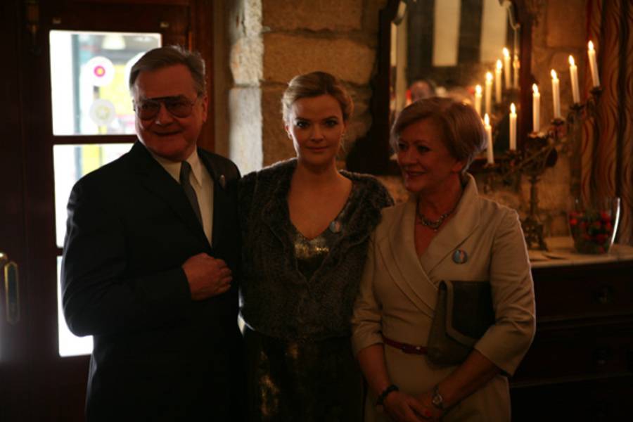 Monika Richardson w towarzystwie swojego taty i jego żony Laury - rodziny Michała Znanieckiego.