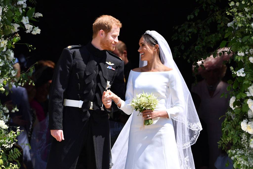 Meghan Markle i książę Harry w dniu ślubu, 19 maja 2018