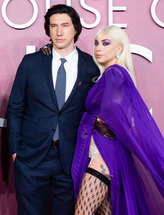 Lady Gaga, Adam Driver na premierze filmu "House of Gucci"