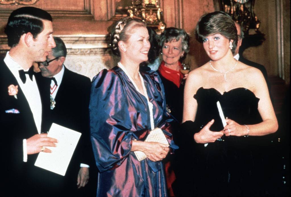 Księżna Monako Grace Kelly z księżną Dianą i księciem Karolem